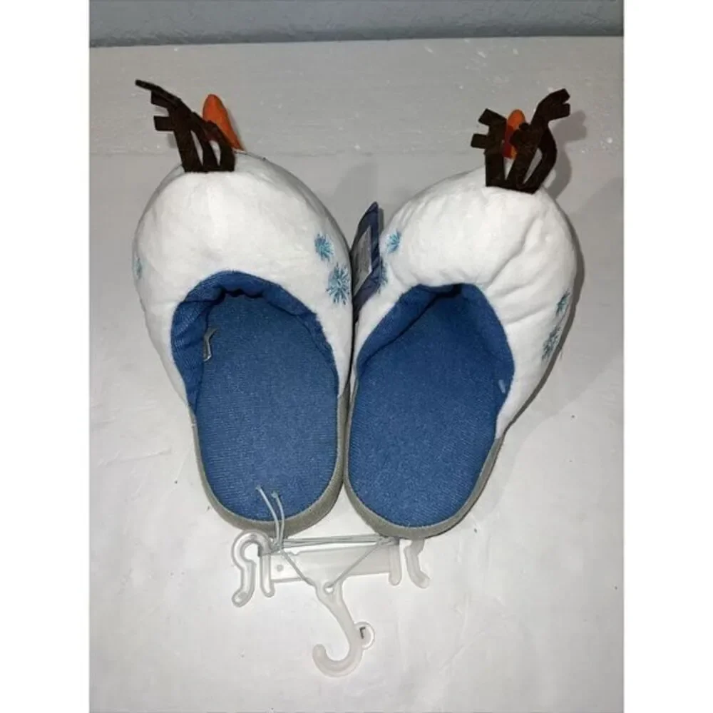 Disney Frozen II Olaf Unisex Kids Size 4 Plush‎ Soft Slippers NWT